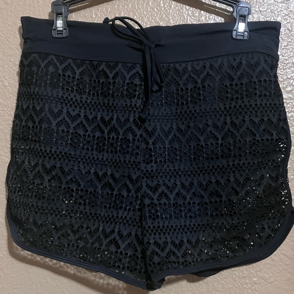Black Lace Women's Swimsuit Bottoms.